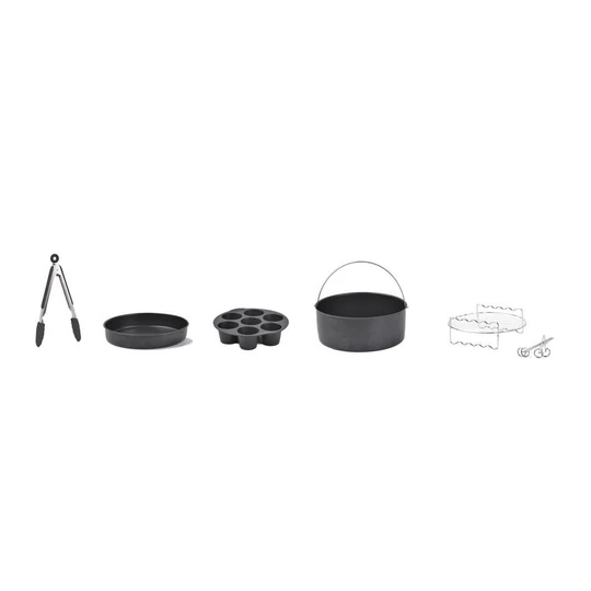 Kit accessoires pour friteuse sans huile - Noir