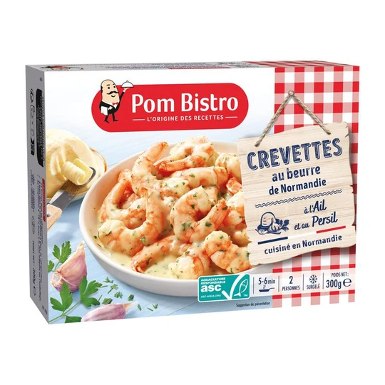 Crevettes cuisinées au beurre ail et persil