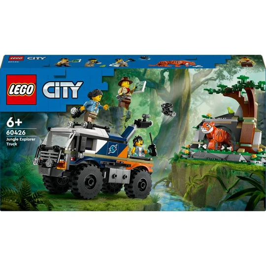 Coty 60426 - Le Camion Tout-terrain de l'Explorateur de la Jungle - Jouet pour Enfants Garçons et Filles dès 6 Ans - Cadeau Amusant - Véhicule Aventure - 3 Minifigurines d'Aventuriers