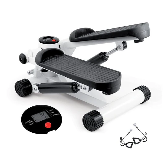 Stepper avec compteur et élastique FTI-STEP - Blanc et noir