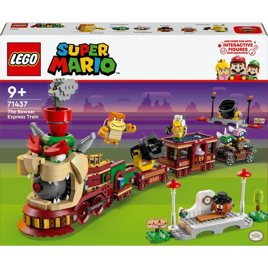 Super Mario 41437 - Train Bowser Express - Set avec Personnages de la Série un Frère Marto, un Boum Boum, 2 Goombas, 2 Paracoccinellys
