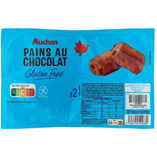 Pains au chocolat sans gluten