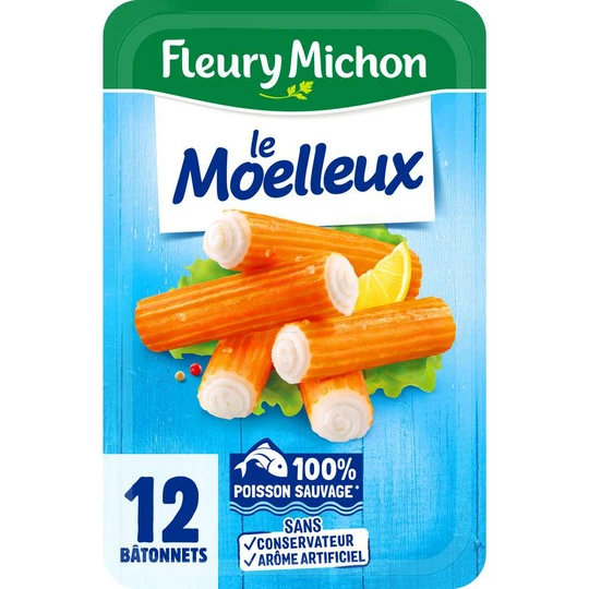 Le moelleux bâtonnets de surimi