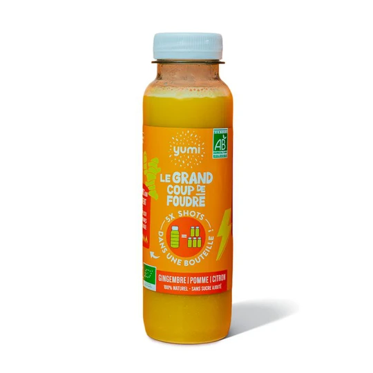Jus bio gingembre pomme citron Le Grand coup de foudre