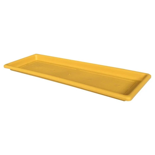 Plateau L47 cm en plastique pour jardinière rectangulaire 50 cm - Moutarde