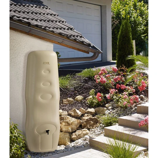 Récupérateur d'eau mural Beige - 400L - PROFIL