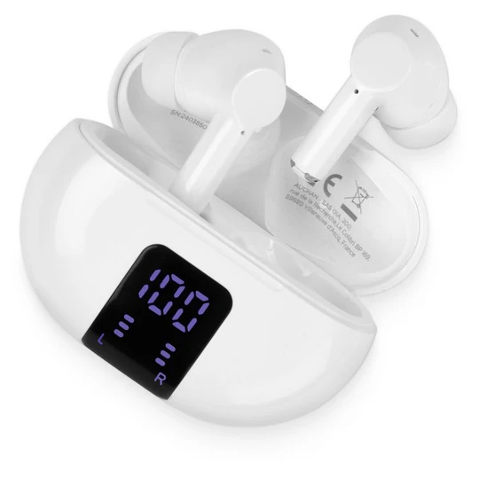 Écouteurs Q1421 TWS écran LED - Blanc