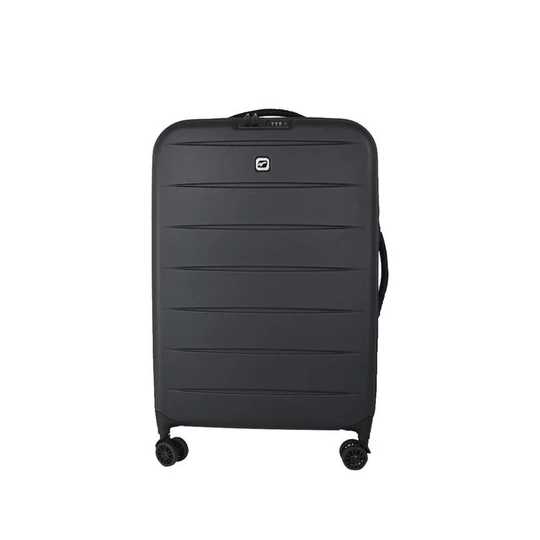 Valise rigide ABS noir 8 roues 71x45x9cm Pliable
