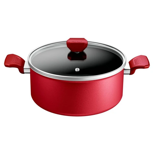 Faitout + couvercle 24cm TFI dail expert Rouge