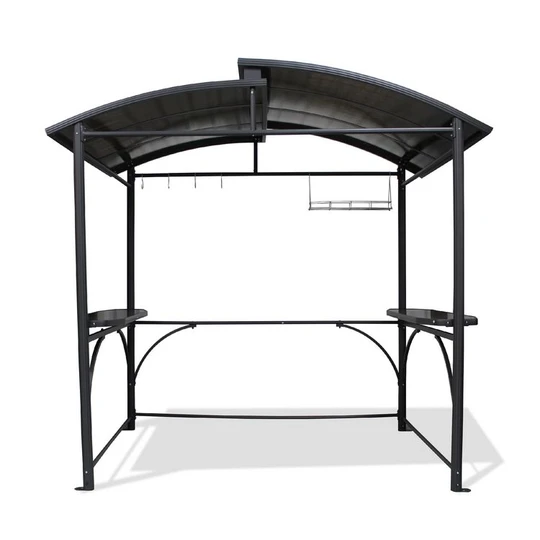 Abri pour barbecue - Aluminium et polycarbonate - Gris Anthracite