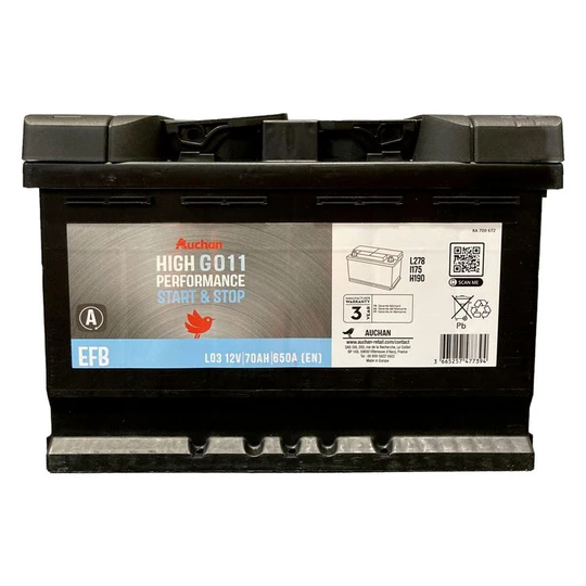 Batterie EFB GO11 L3 650A 70AH