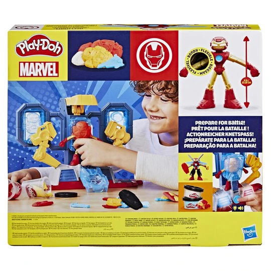 Pâte à modeler Marvel Iron Man Laboratoire de fabrication d'armures Play Doh