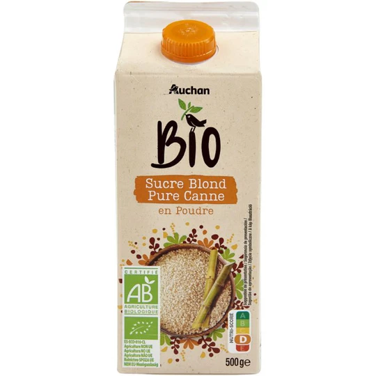 Sucre blond pure canne en poudre