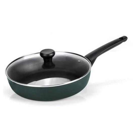 Sauteuse induction céramique 28 cm avec couvercle en verre