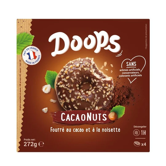 Donuts fourré au cacao et à la noisette