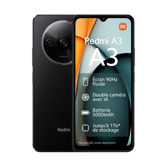 Redmi A3 4G 128Go - Noir