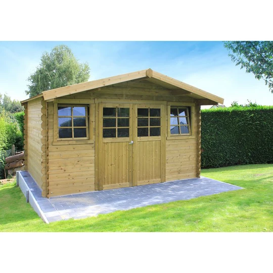 Abri de jardin bois - traité autoclave - 10m² - DOLE
