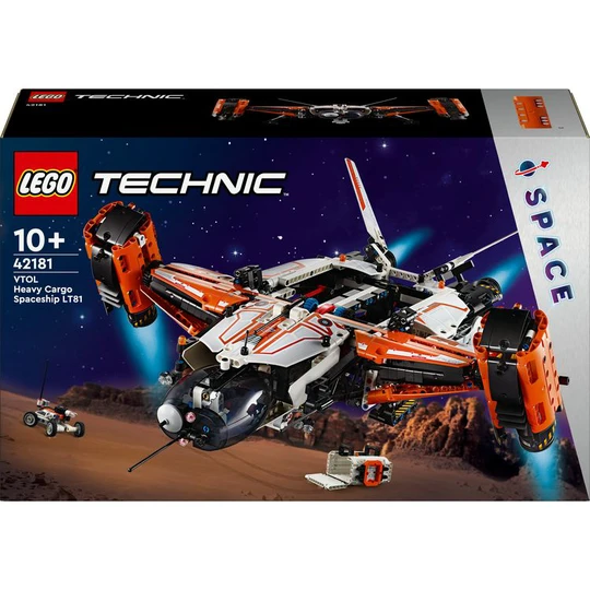 LEGO Technic 42181 Le Vaisseau Spatial Cargo VTOL LT81, Jouet de Construction de l'Espace