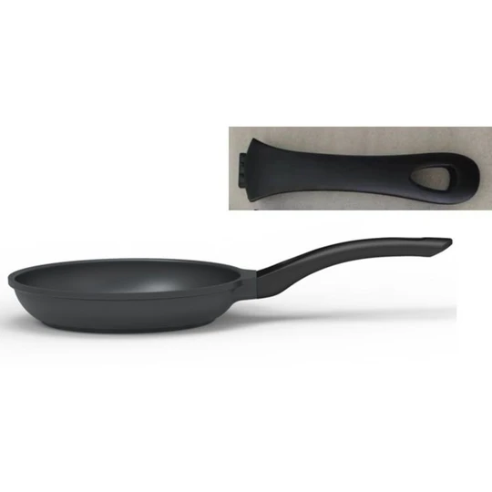 Poêle 20 cm aluminium tous feux dont induction - Noir