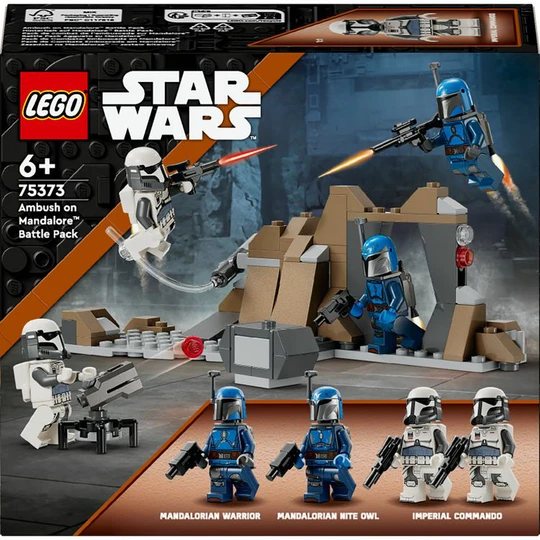 Star Wars 75373 - Pack de Combat de l'Embuscade sur Mandalore - Jouet de Construction pour Enfants à Collectionner
