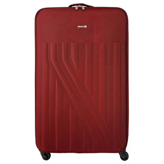 Valise souple polyester rouge 4 roues 75x45x26cm Rail