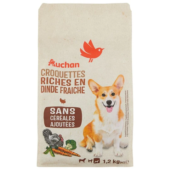 Croquettes riches en dinde fraiche pour petit chien