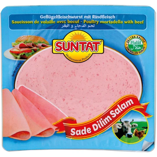 Saucisson de volaille et boeuf halal en tranches