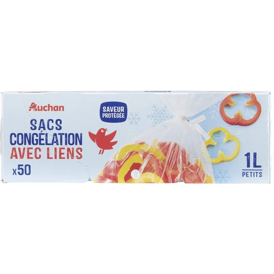 Sac de congélations avec des liens 1L