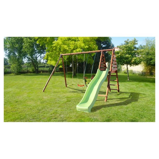 Portique balançoire avec toboggan - Bois - H2,20m - NARCISSE