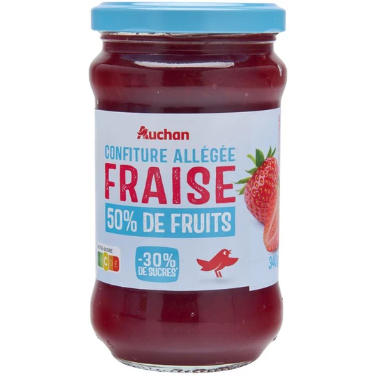 Confiture allégée de fraise 50% de fruits