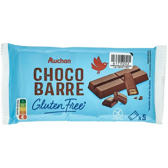 Barre de chocolat sans gluten