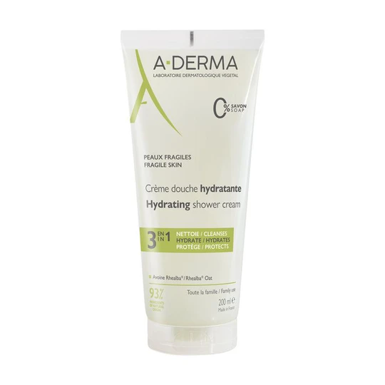 Crème de douche hydratante peaux fragiles 3en1
