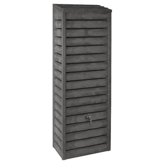 Récupérateur d'eau aspect bois Anthracite - 300L - FORESTIER