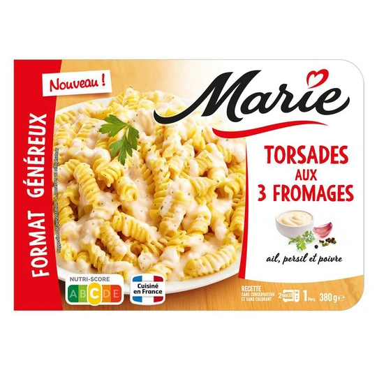 Torsades aux 3 fromages
