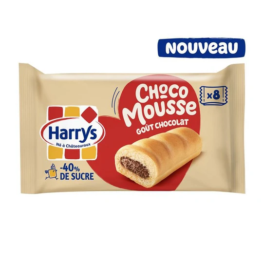 Choco Mousse gâteaux moelleux fourrés chocolat sachets individuels