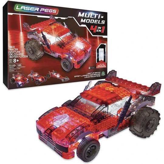 LP - Multimodel - Véhicule Rouge - 4 en 1 - 185 pcs