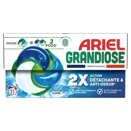 Grandiose Pods lessive liquide fraîcheur alpine 1=2