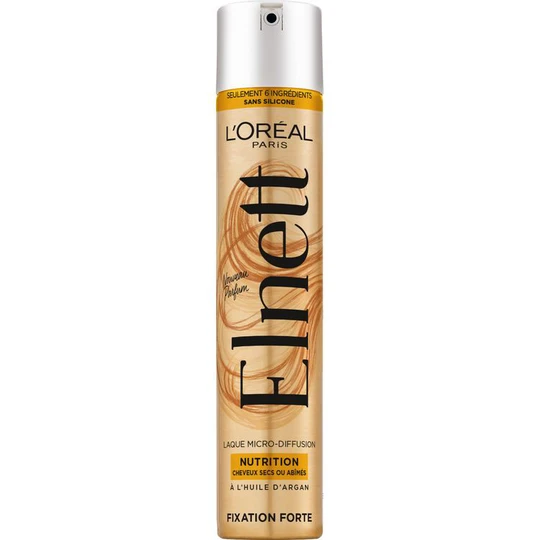 Elnett Laque micro-diffusion fixation forte nutrition cheveux secs et abîmés à l'huile d'argan