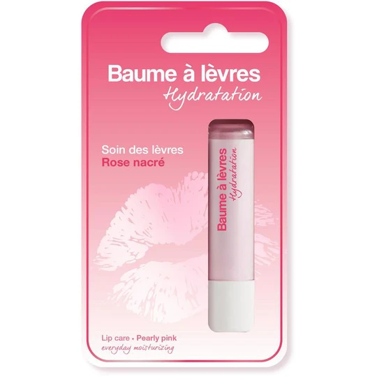 Baume à lèvres hydratation rose nacré