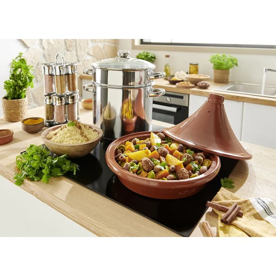 Tajine 32cm terracota en terre réfractaire