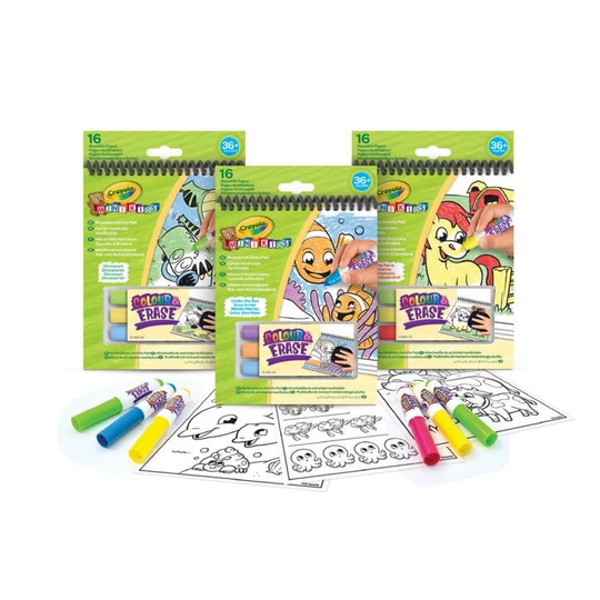 Cahier d'activité Crayola + 3 feutres couleur pop