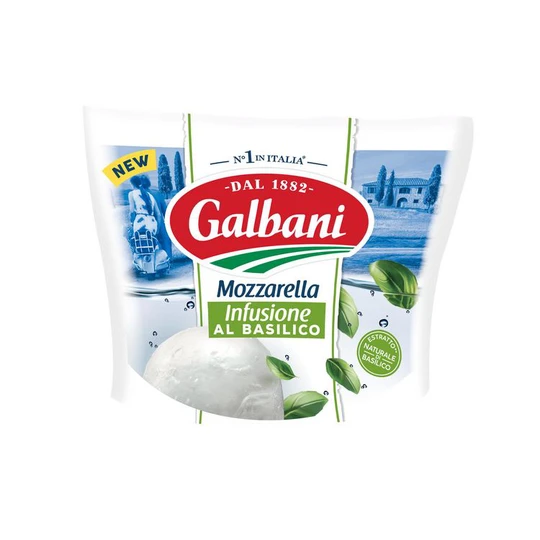 Mozzarella au lait pasteurisé infusée au basilic