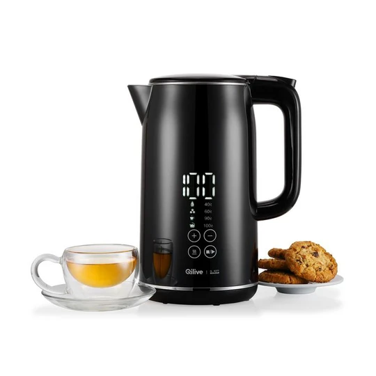 Bouilloire électrique 600094687 température réglable - Noir Acier inoxydable