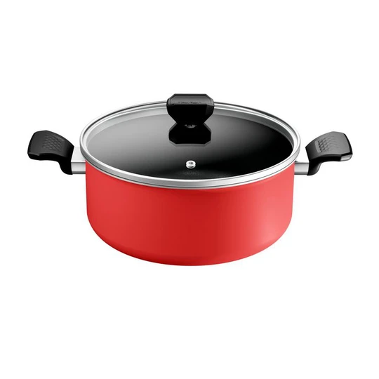 Faitout 24 cm + Couvercle TFSI EASY START - Rouge