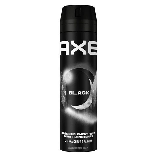 Déodorant spray black irrésistiblement fraîs pour + longtemps 48H fraîcheur et parfum