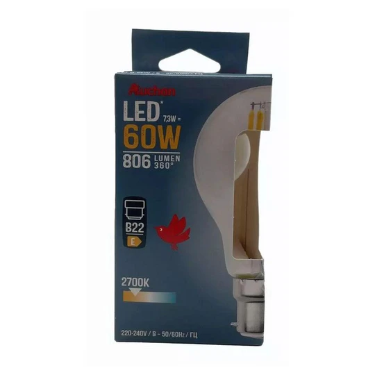 Ampoule LED B22 60W STD 806 Lumens - Blanc chaud