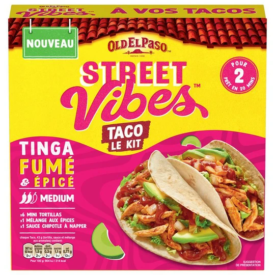 Kit pour tacos poulet tinga fumé