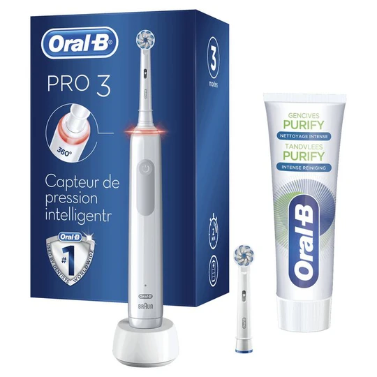 Brosse à dents électrique PRO 3800 - Blanc