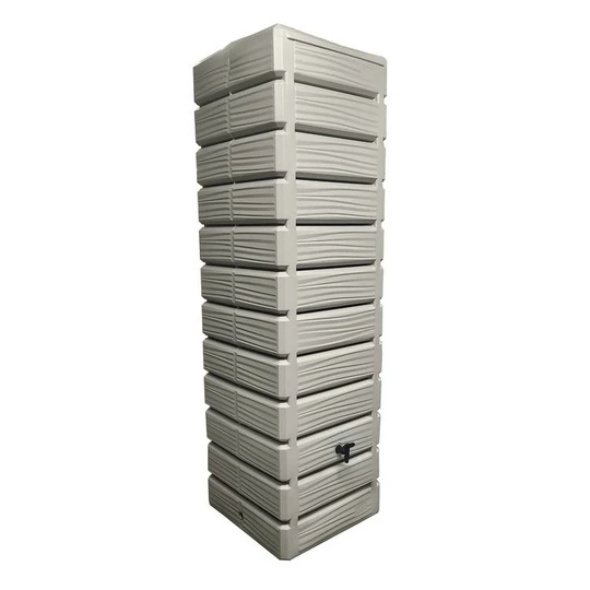 Récupérateur d'eau mural aspect bois Beige - 700L - WOOD
