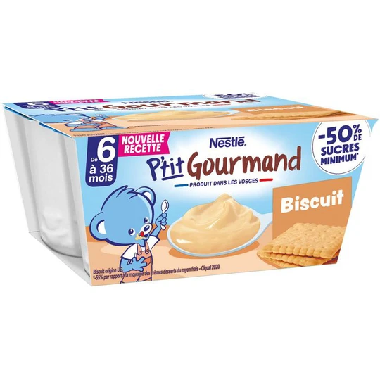 P'tit Gourmand Petits pots saveur biscuits dès 6 mois
